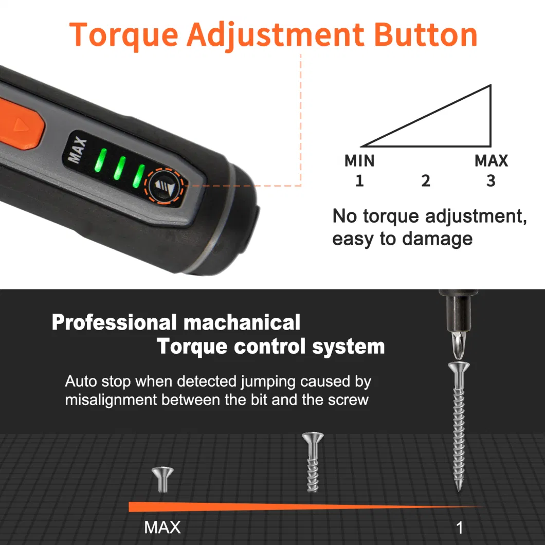 Rechargeable Lithium Battery Durable Electric Screw Driver