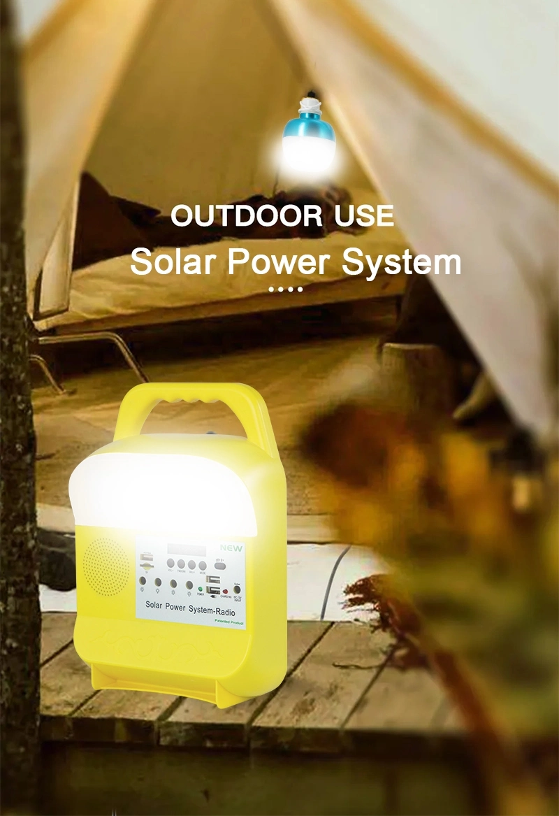 Portable Solar Energy System Generator Outdoor Power Mini DC 20W Solar Home Lighting System Other Renewable Energy