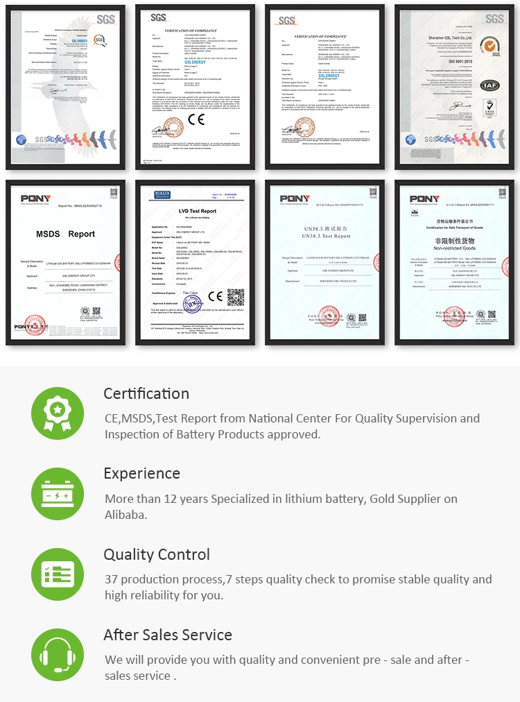 Gsl Energy 8000 Cycles Li-ion Battery Cell 48V Lithium Ion Battery 100ah 200ah 5kwh 10kwh Home off Grid Energy Storage Powerwall