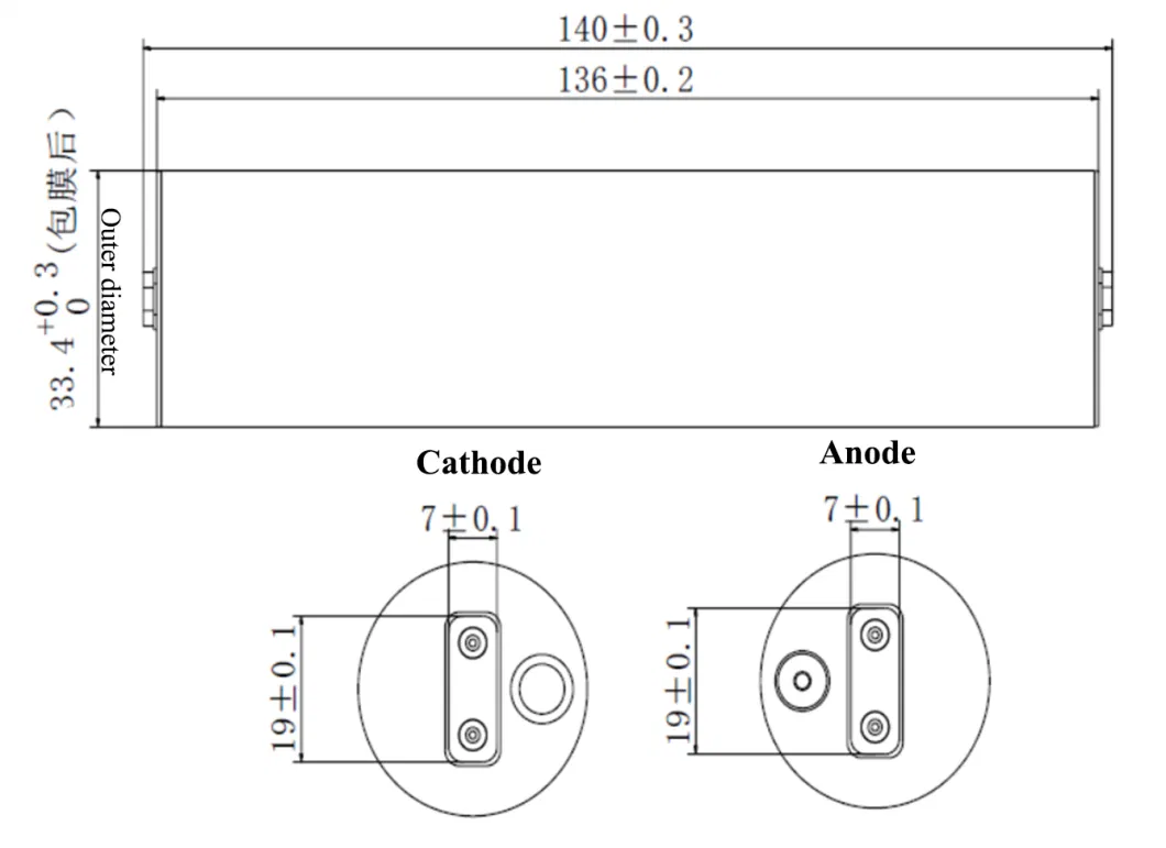 15ah Cylindrical Lithium Battery with LiFePO4 for Electric Vehicle Power Supply