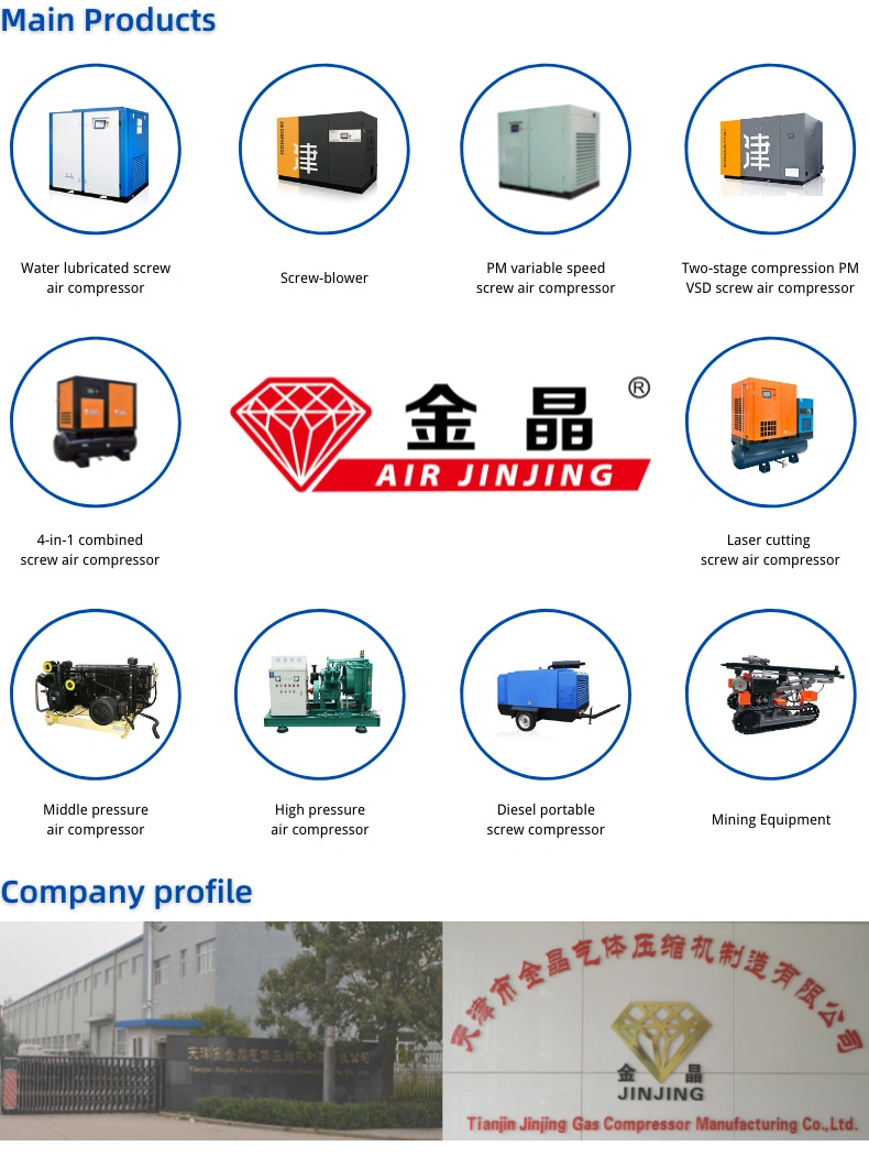 Industrial Mining Booster 78kw Portable Mobile Diesel Gasoline Rotary Screw Type Air Compressor Construction Equipment 250cfm 8bar Blower Parts