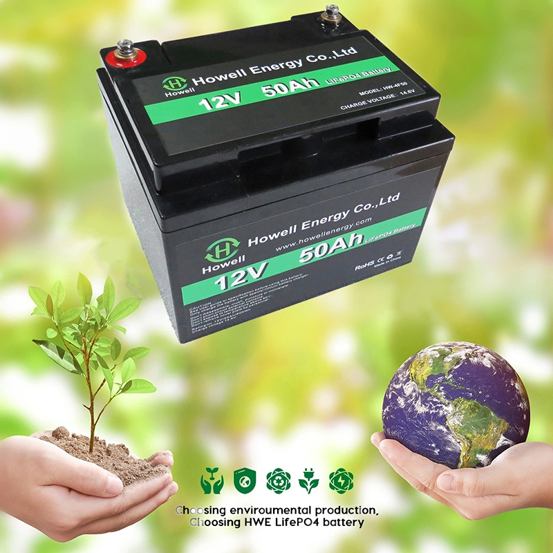 Solar LiFePO4 Battery 12V 50ah 100ah Lithium Iron Phosphate Battery Energy Storage