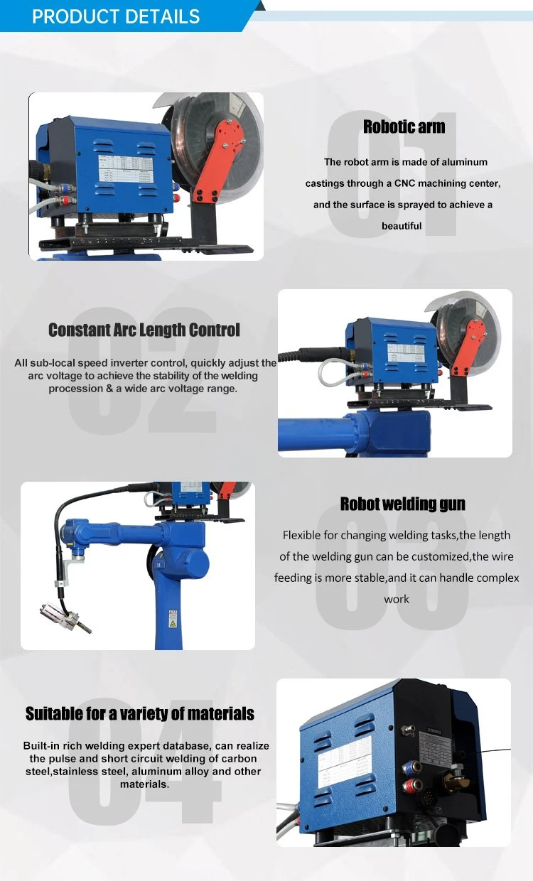 High Precision Robustness Laser Tracking Arc TIG Welding Robot with Hollow Wrist for Aluminum Steel or Other Metal Automation Solutions