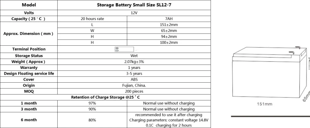 Tcs Chinese Manufacturer Energy Storage AGM Valve Regulated Sealed Lead Acid Dry UPS Battery 12V 7ah Price for Electronic Scales