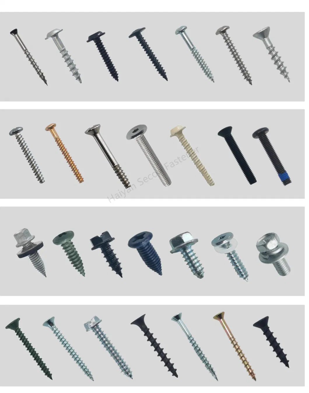 Made in China High-Low Thread Concrete Screw Diamond Point Blue White Color