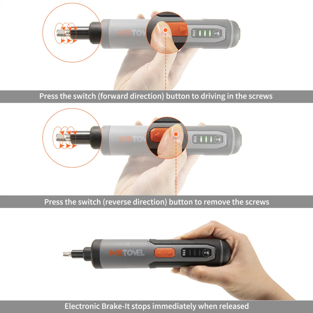 Rechargeable Lithium Battery Durable Electric Screw Driver