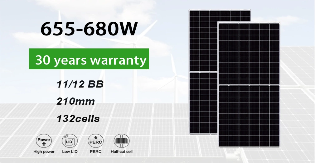 High Monocrystalline Solar Power 670W PV Module Mono Solar Panel for Solar Power System with Solar Energy Factory Price