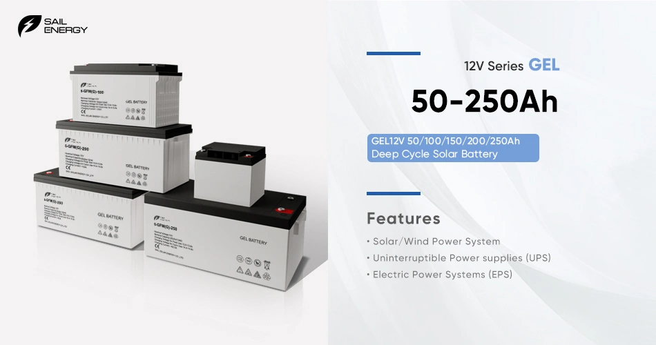 Sail Energy 12 Volt Gel Battery 12V 50ah 100ah 250ah Gel Batteries for Residential Solar System