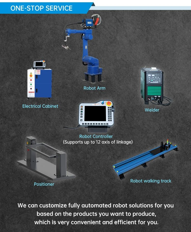 High Precision Robustness Laser Tracking Arc TIG Welding Robot with Hollow Wrist for Aluminum Steel or Other Metal Automation Solutions