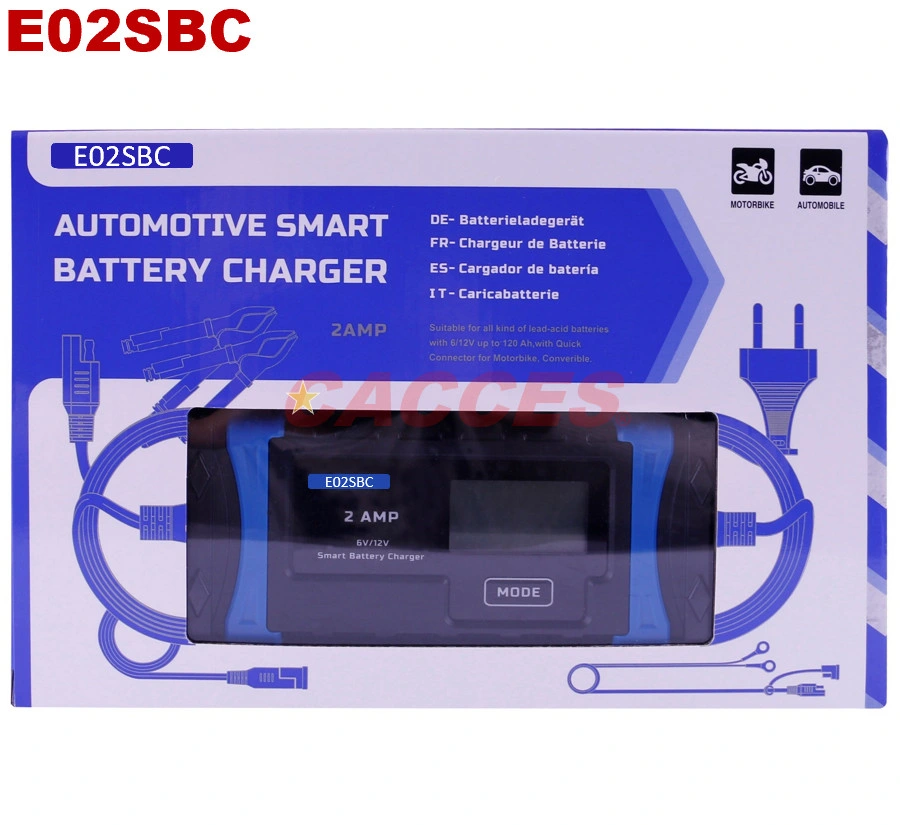 2A Car Battery Charger,12V/6V Battery Charger&Maintainer,8-Stage Automatic Trickle Battery Charger Maintainer Leisure Battery Charger, Automotive Smart Portable