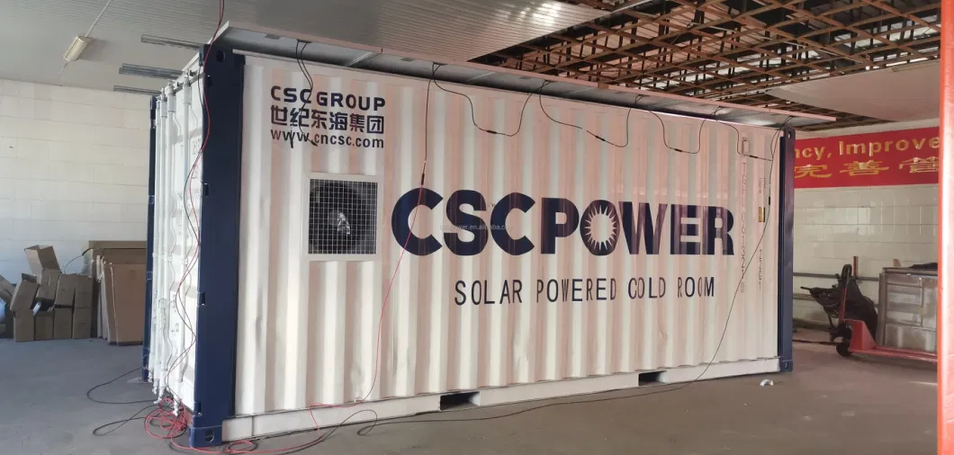 20FT and 40FT Solar Power System Container Cold Room Portable Cold Storage for Fish Meat Fruits Vegetables