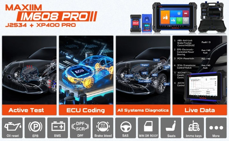 2020 Autel Im608PRO OBD2 Diagnostic Tool Im608 with XP400PRO All Brand Car Key Programmer with Apb112 Gbox Imkpa