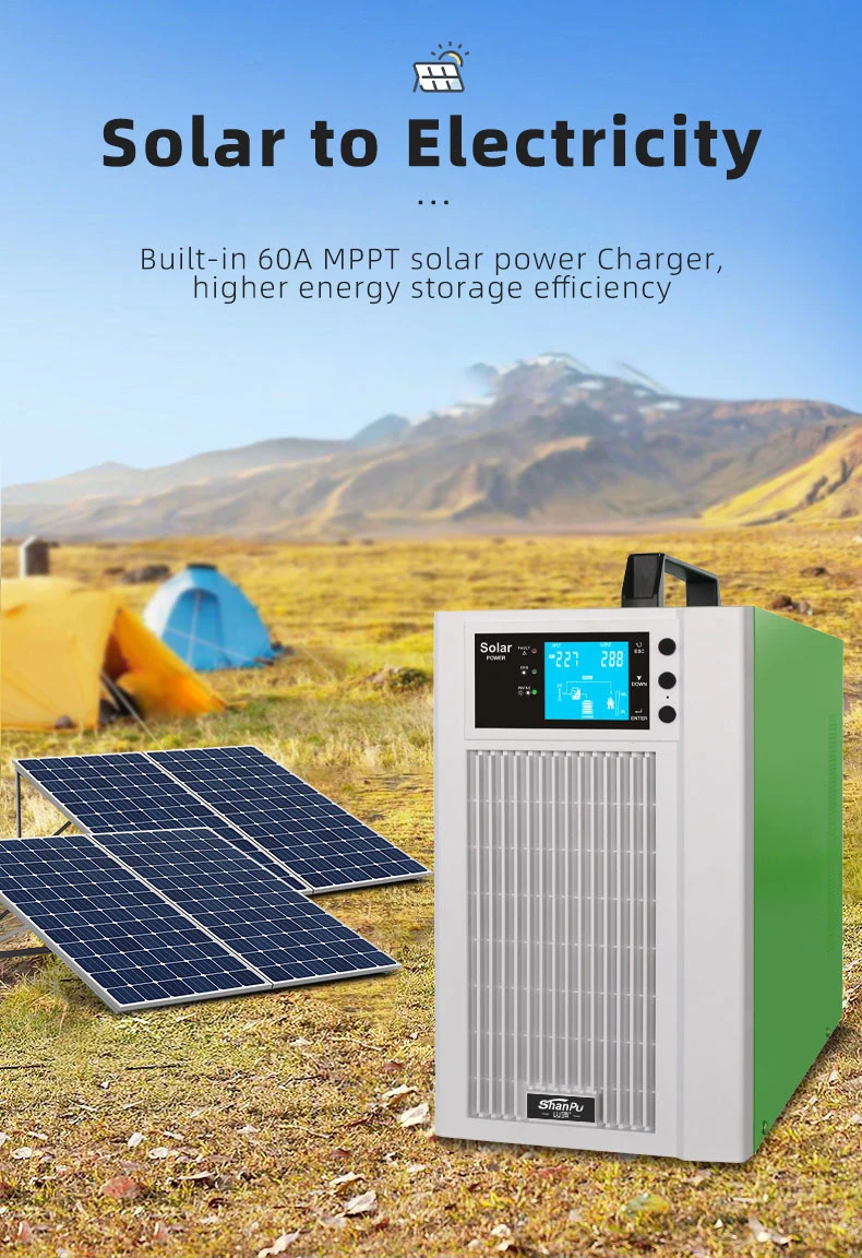 Portable Outdoor Photovoltaic Solar Inverter 3kw with Lithium Battery Storage UPS