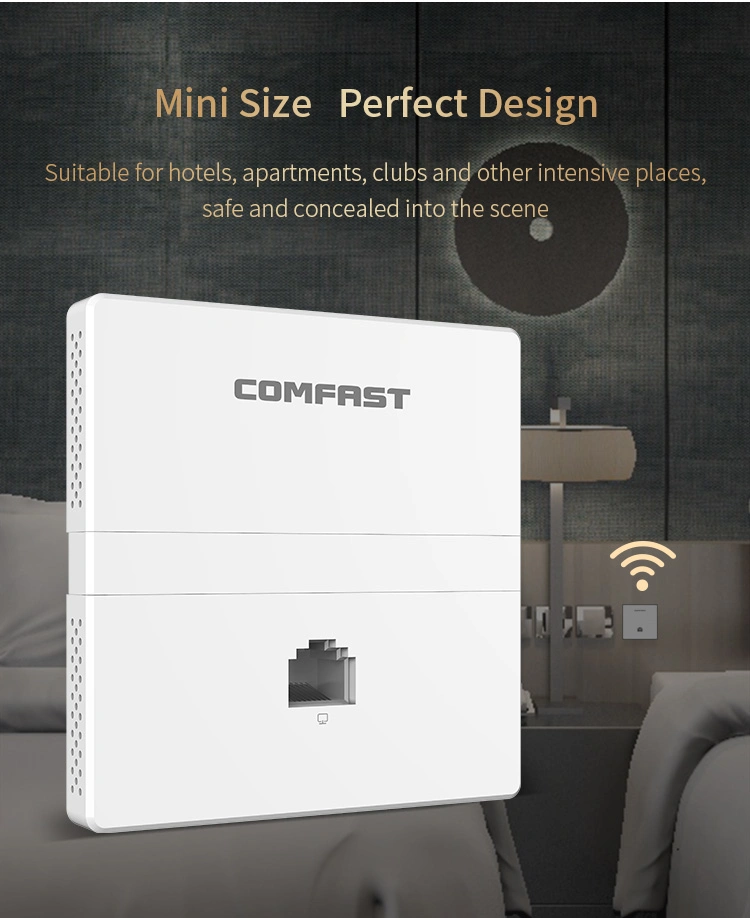 Comfast Factory OEM/ODM High Speed 1200Mbps Gigabit in-Wall Indoor WiFi Access Point CF-E538AC V2