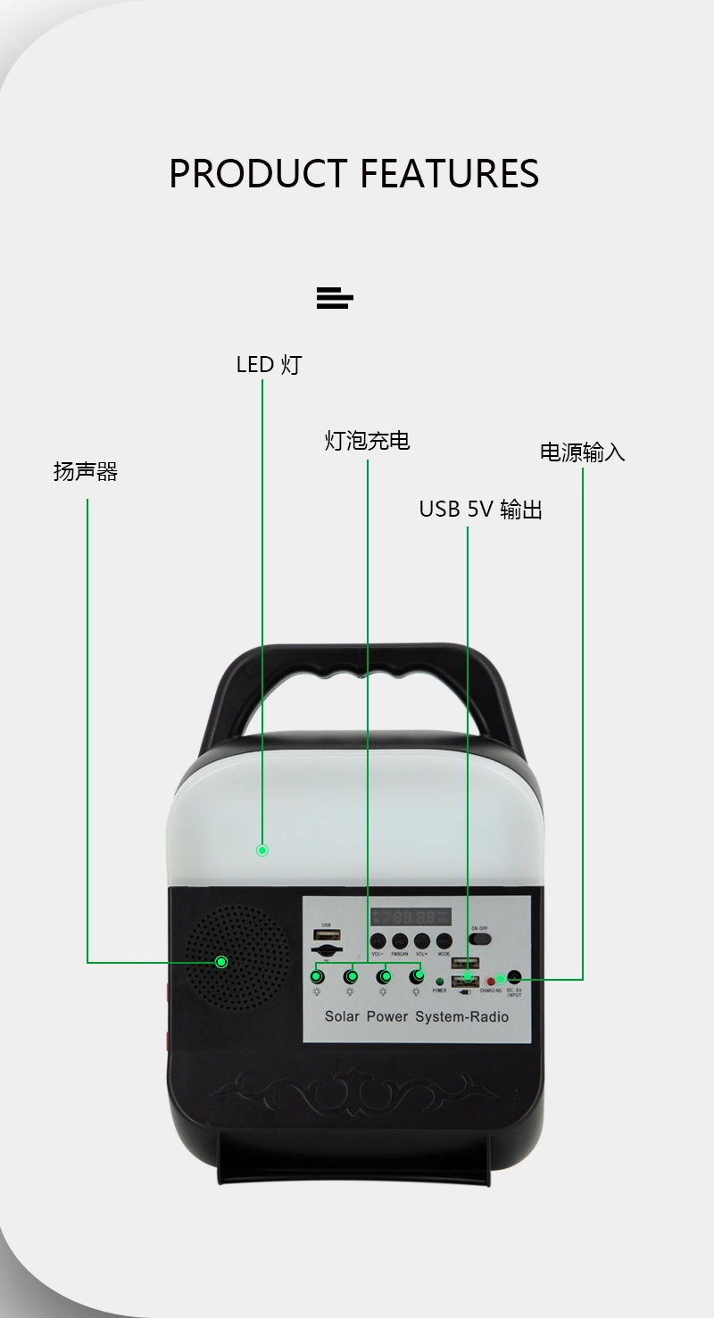 Portable Solar Lighting System Kit Mini Home Power Lights Solar Energy System for Emergency Home Lighting Mobile Phone Charging 6820