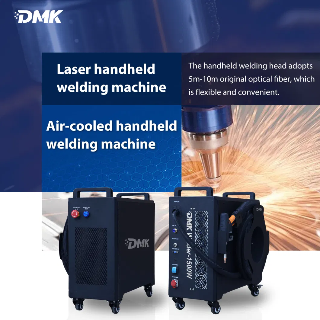 Dmk Factory Direct Sale 1500W Air-Cooling Portable Fiber Laser Welding Machine Mini Handheld Laser Welder for Metal Aluminum Stainless High Precision Weld