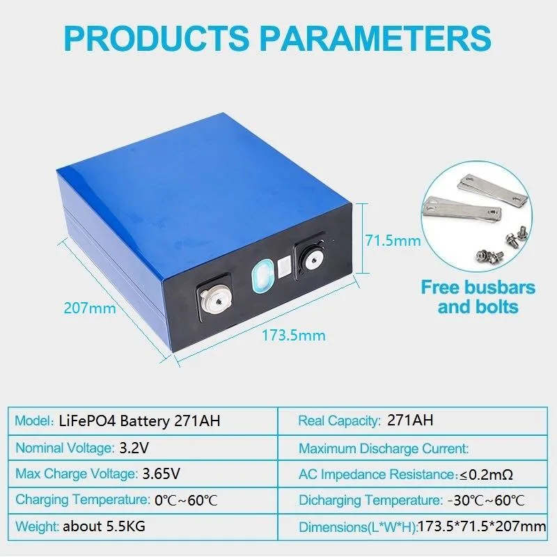 Manufacturer Grade a Prismatic Lithium Ion Battery Lipo4 Phosphate Battery 3.2V 100ah LiFePO4 Battery Cells