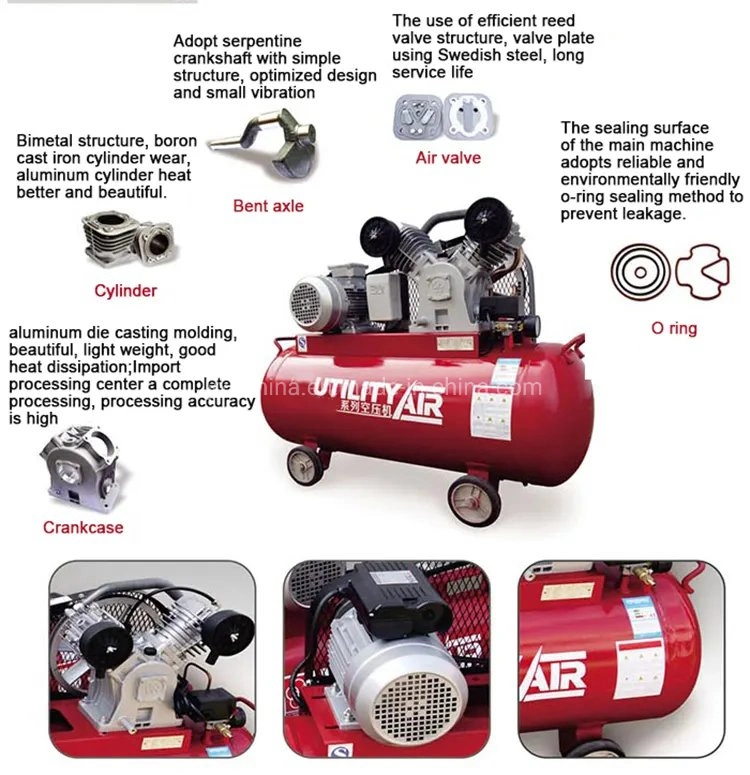 China Big Discount 8bar 7.5kw 170L Small Portable Industrial Piston Air Compressor LV10008A for Sale