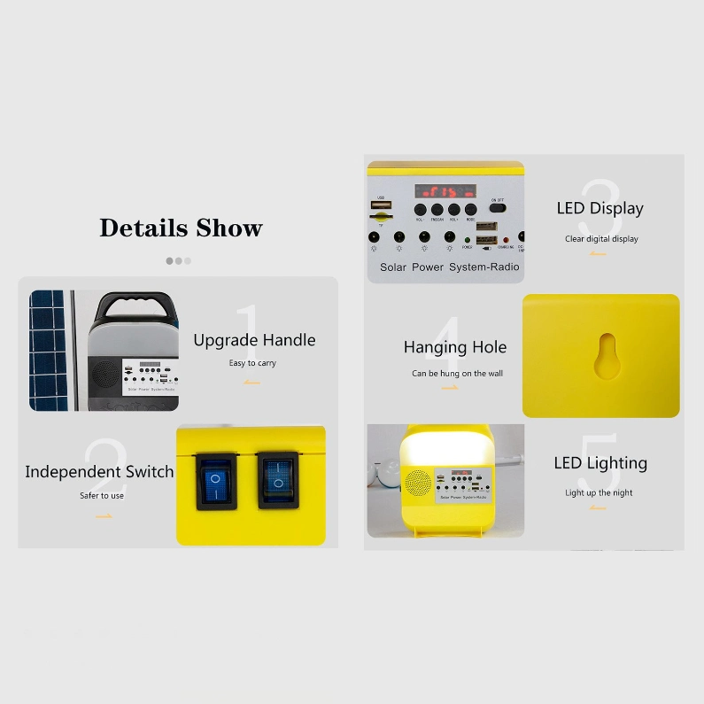 Solar Energy Small System Solar Energy Sound System Solar Energy Sound Lighting System Solar Home Lighting Kit Radio