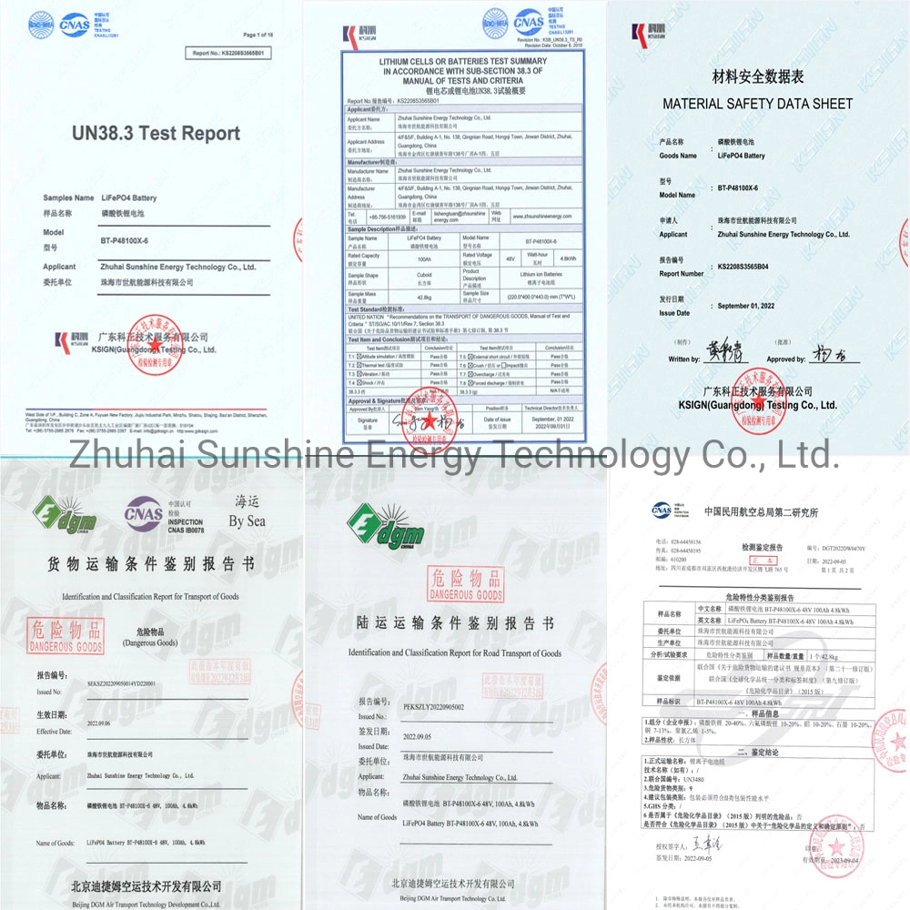 12V 200ah 2.4kw LiFePO4 Battery for EV, Solar and UPS