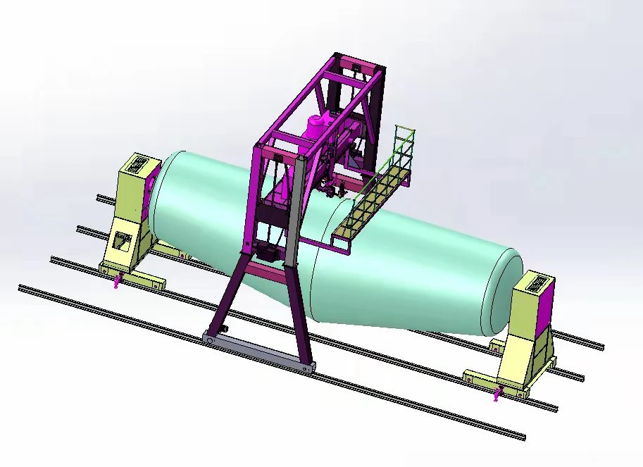 Portable CNC Gantry Circle Welding Machines Used for Tank Trailer Factory