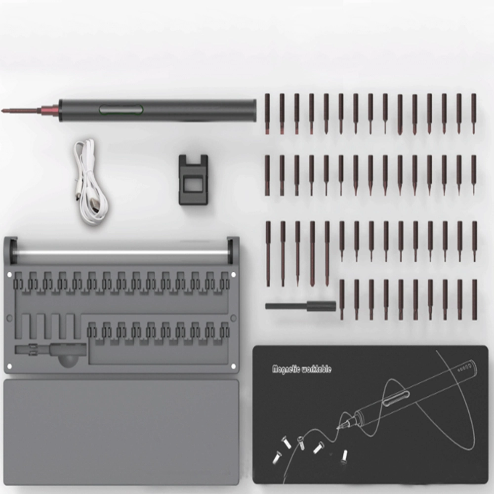 62 in 1 Electric Screwdriver Set, Precise Power Tools, Rechargeable Lithium Battery Repair Tools with LED Indicator