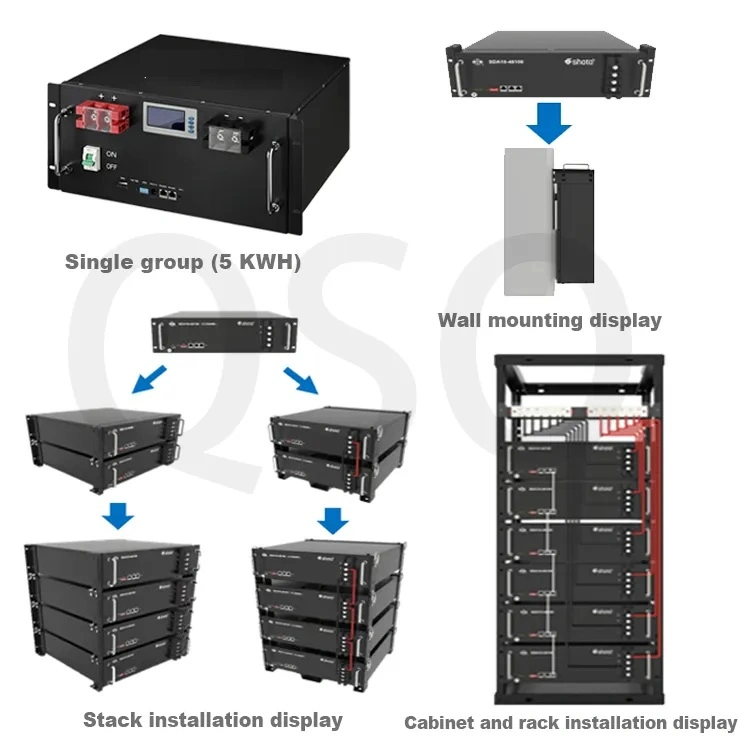 Lithium Ion Battery Deep Cycle 48V 50ah 75ah 100ah 150ah 200ah 5kwh 10kwh Solar Home Storage with BMS