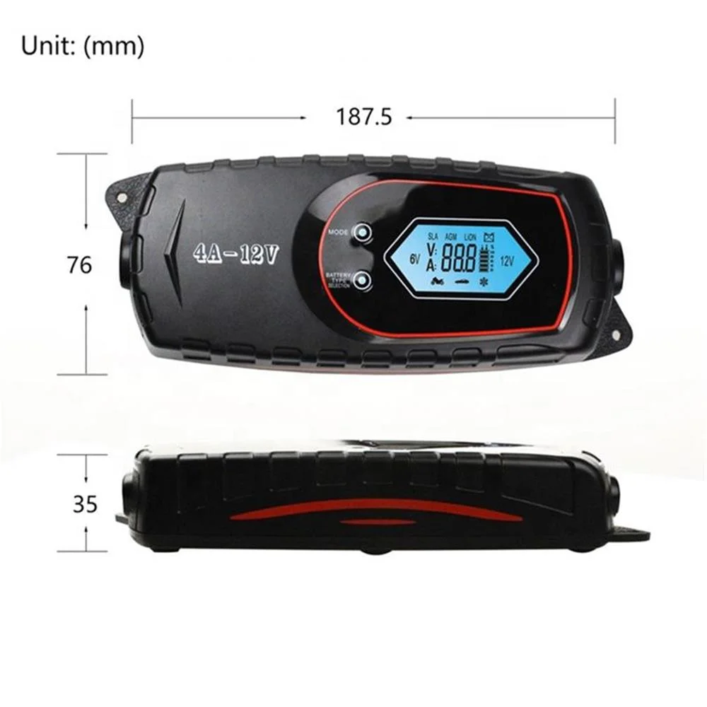 6V 12V/4-AMP Automotive Smart Battery Charger for Car