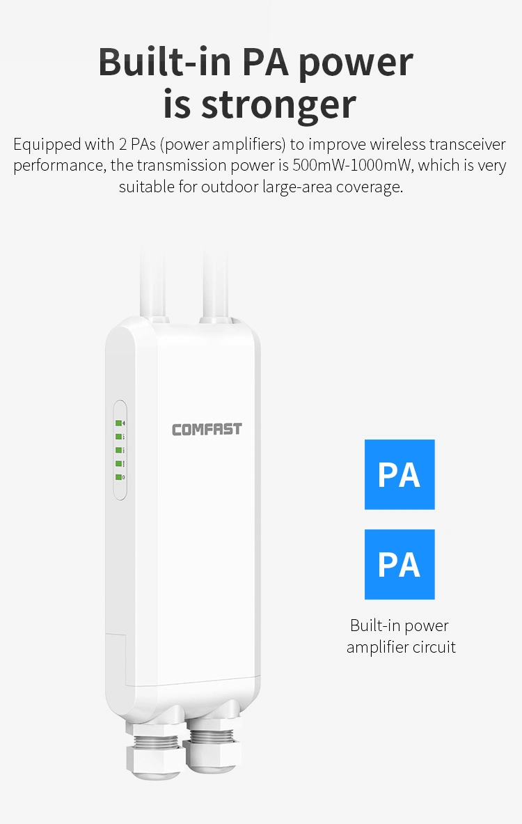 Comfast Long Range Outdoor WiFi Cover 300Mbps 2.4G Wireless Ap Router Outdoor WiFi Access Point with High Gain Antenna CF-Ew81