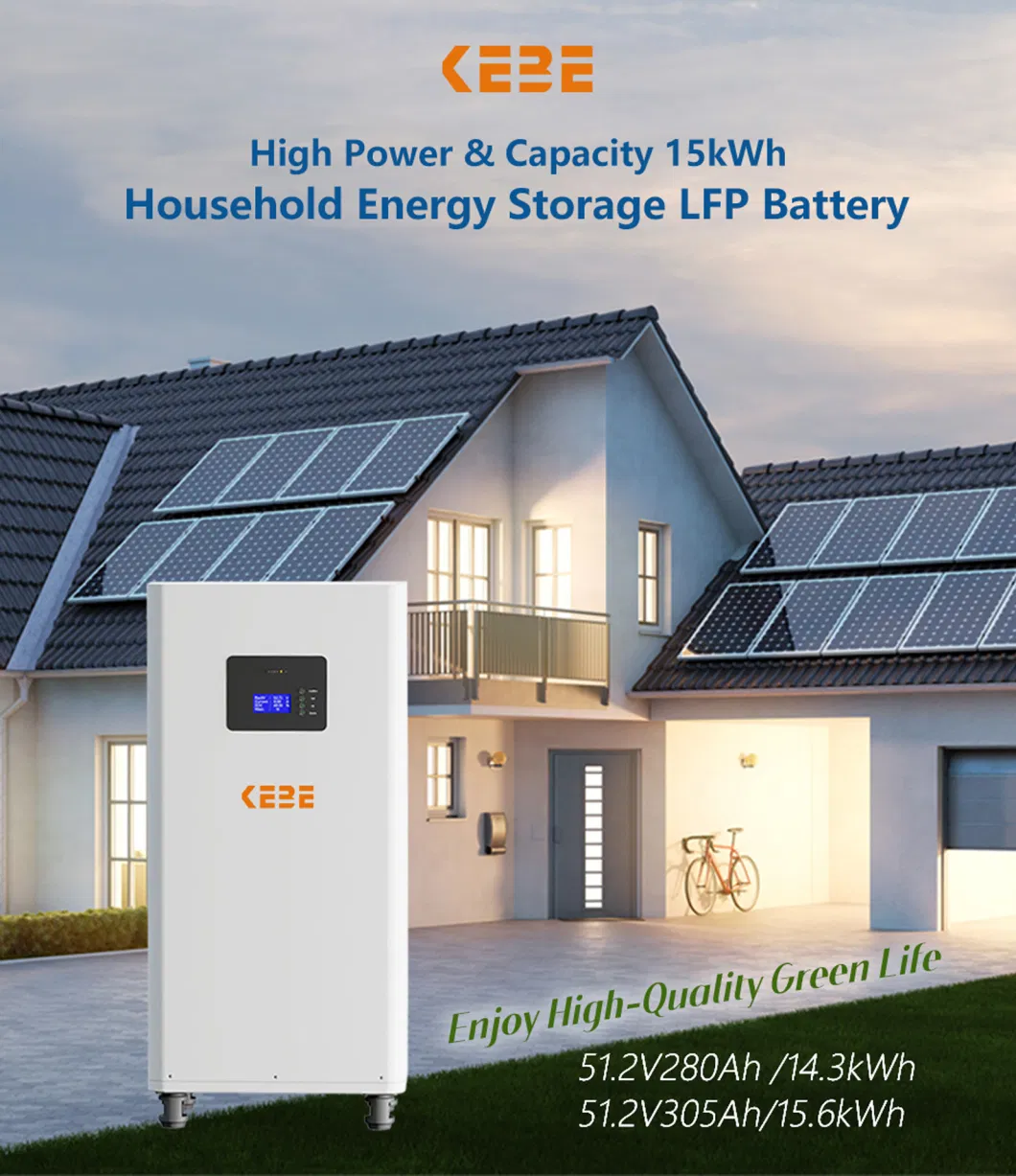 LiFePO4 Battery 14.3kwh 51.2V280ah RS485 Can RS232 Wheel Moving Parallel More for Bigger Capacity Battery Energy Solar System Solar Energy Storage 5 Years