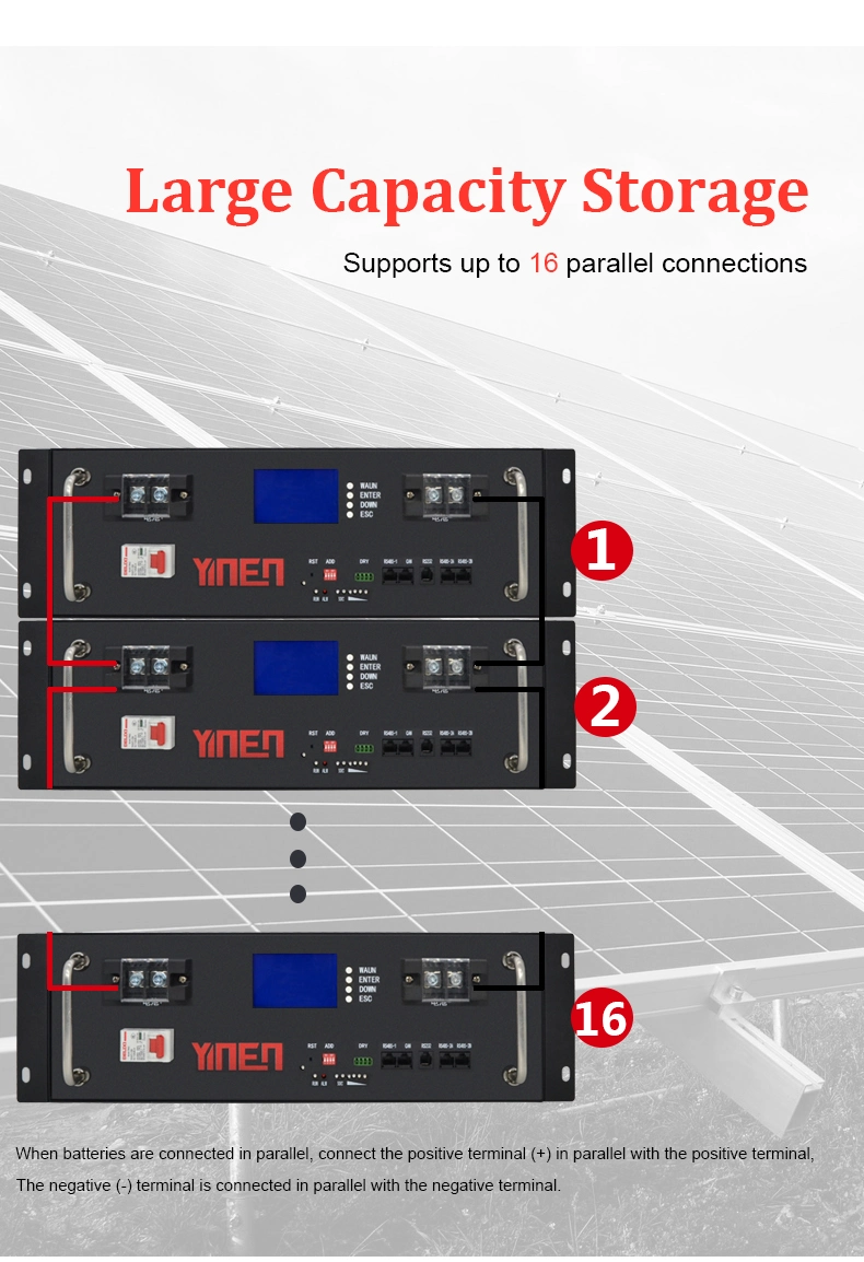 Built-in Smart BMS 48V 100Ah lifepo4 cells rechargeable lipo Lithium lithium ion batteries energy storage battery