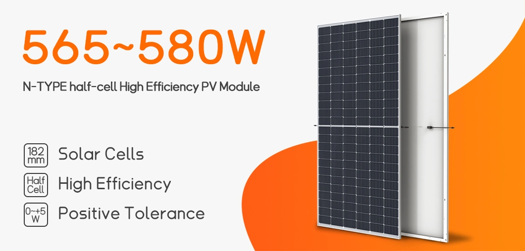 EU Warehouse N-Type 580W Topcon Solar Panels on Hot Sale with Spot Price