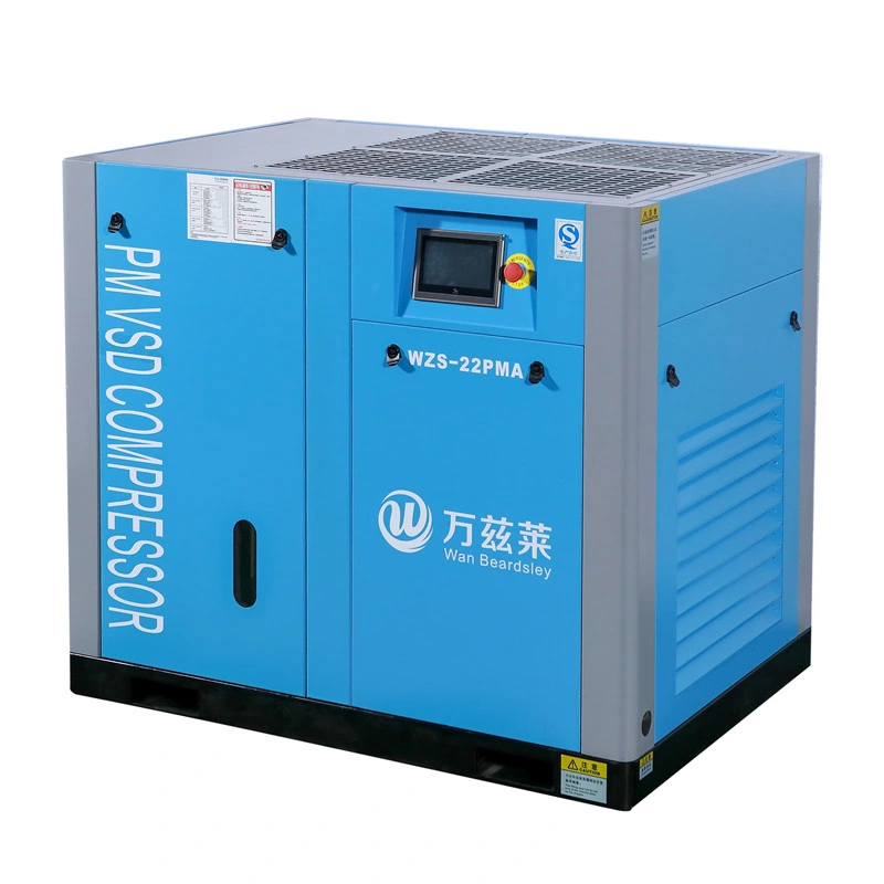 Industrial Stationary Similar Ingersoll Rand Atlas Copco 7 8 10 Bar Medical Oil Free Electric Direct Driven Pmsm Pm VSD Rotary Screw Type Air Compressor