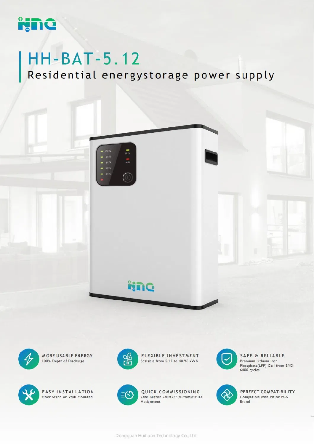 48V 100ah Lithium Home Battery Energy Storage System Solar Residential 5kwh Power Supply