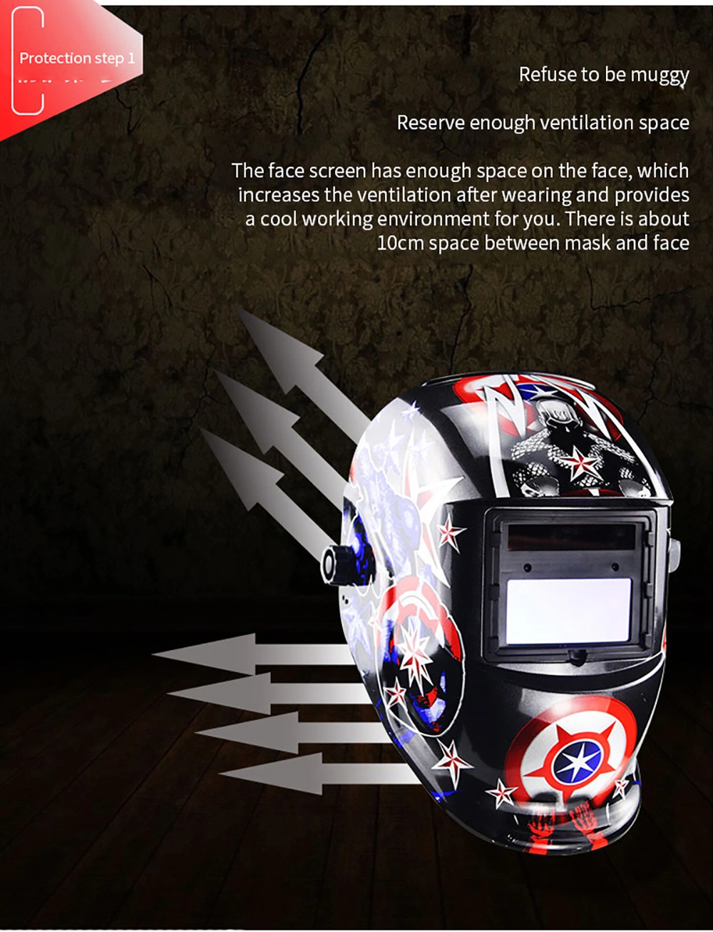 ANSI Standard Welder Auto Darkening Welding Helmet Rechargeable Replaceable Battery Long Life Hq Helmets