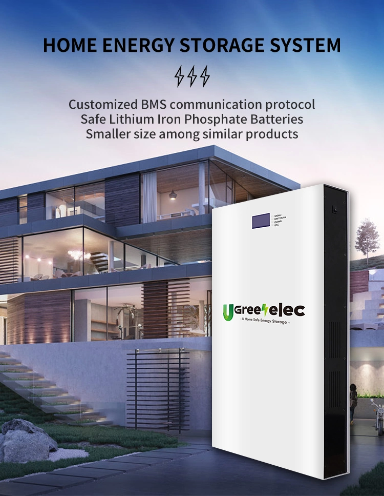 U-Greenelec 100ah 51.2V 200ah Lithium Battery Energy Storage Solar System Lithium Iron Phosphate 50 Ah