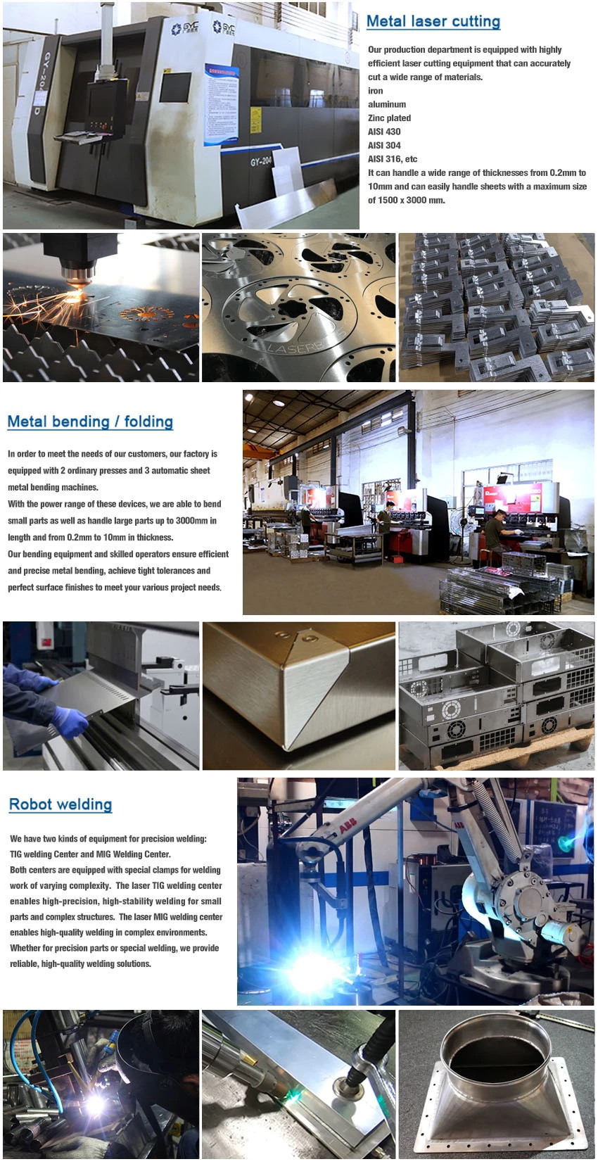 Sheet Metal Processing Cutting Laser and Spot Welding of Box Fabrication