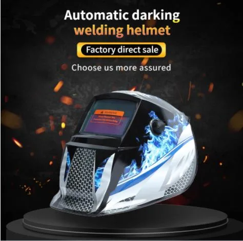 Welding Masked Arc Hot Selling True Color Solar Cell Replaceable Battery Head Mounted Auto Darkening Welding Helmet