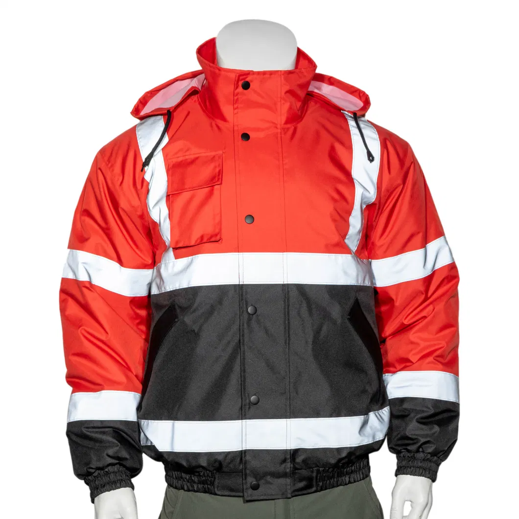 Winter High Visibility Safety Products Heat Transfer Reflective Workwear Jackets