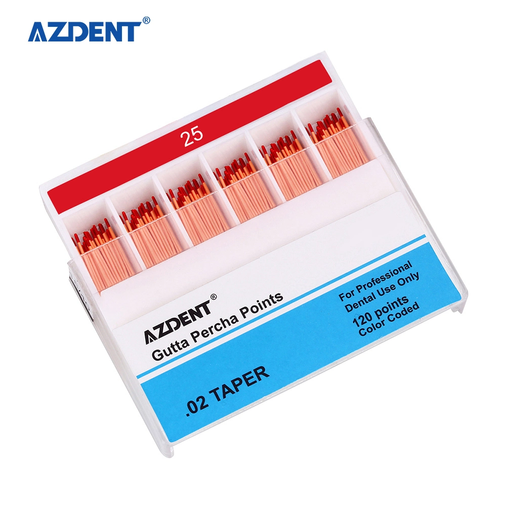 High Quality Azdent 02taper 25# Dental Gutta Percha Points