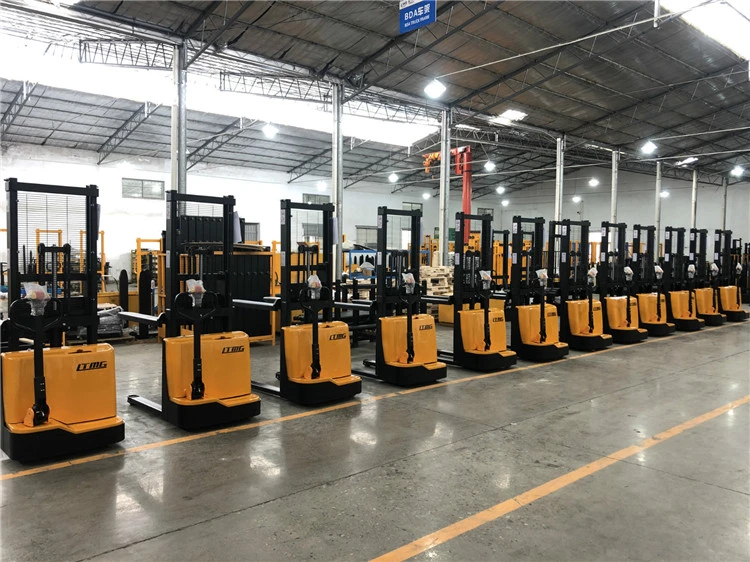 Walk Behind Forklift 500kg 1000kg 1500kg 2000kg Battery Opearted Hydraulic Walkie Stacker Forklift Mini 1ton 1.5ton 1.6ton 2ton Electric Pallet Stacker