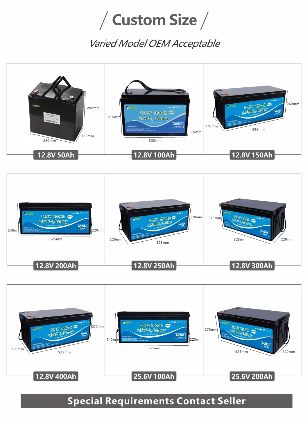 Deep Dod Lithium Ion LiFePO4 Cells 25.6V100ah Battery - Maxcharge Energy Storage