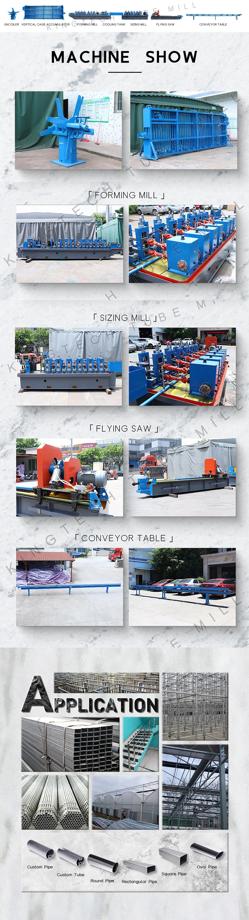 High Frequency Carbon Steel Tube Automatic Welding Machine Laser Welded Pipe Production Line ERW Pipe Making Machines