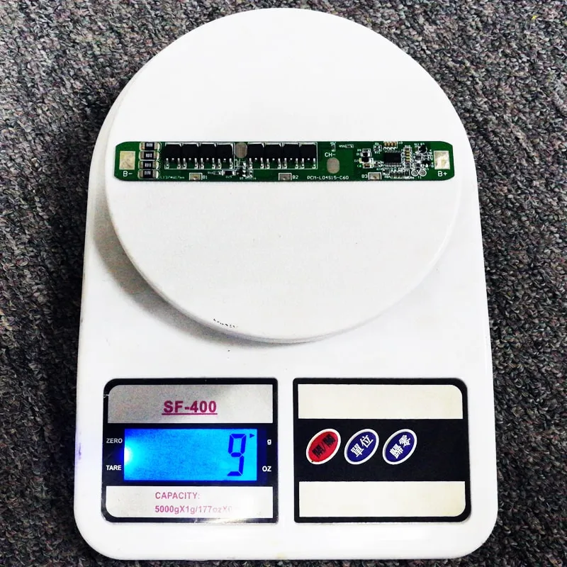 4s 20A BMS for 14.4V 14.8V Li-ion/Lithium/Li-Polymer 12V 12.8V LiFePO4 Battery Pack Size L137*W17*5mm (PCM-L04S15-C60)