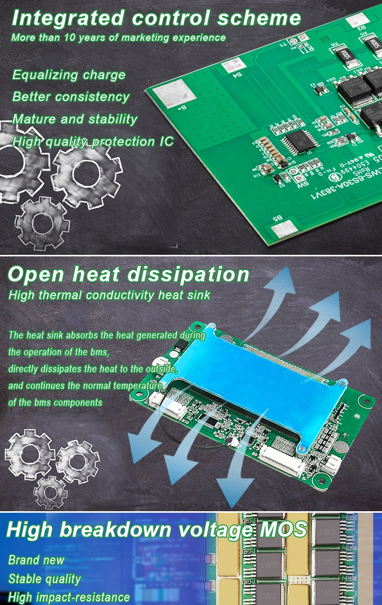 16s 40A 22V BMS for Lithium Ion Battery Packs