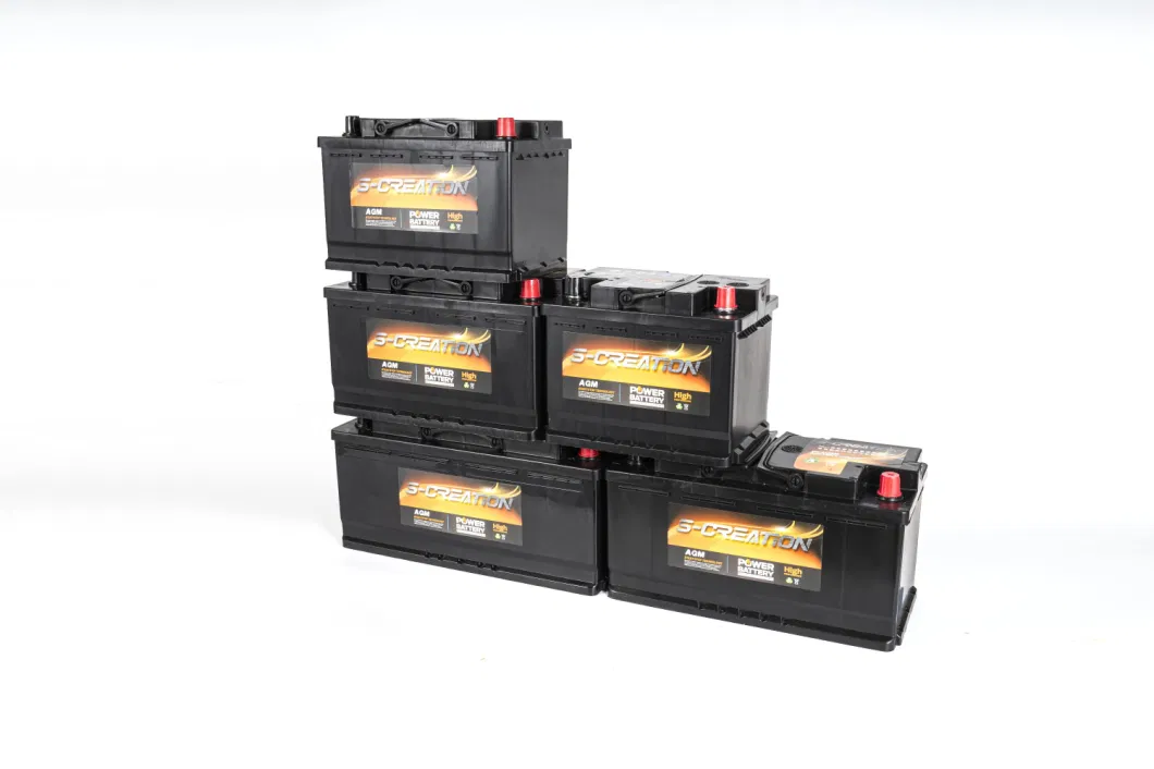 AGM Series Car Battery AGM-L3 China Suppliers Jin/DIN Standard 12V60ah70ah80ah91ah105ah Lead-Acid Battery