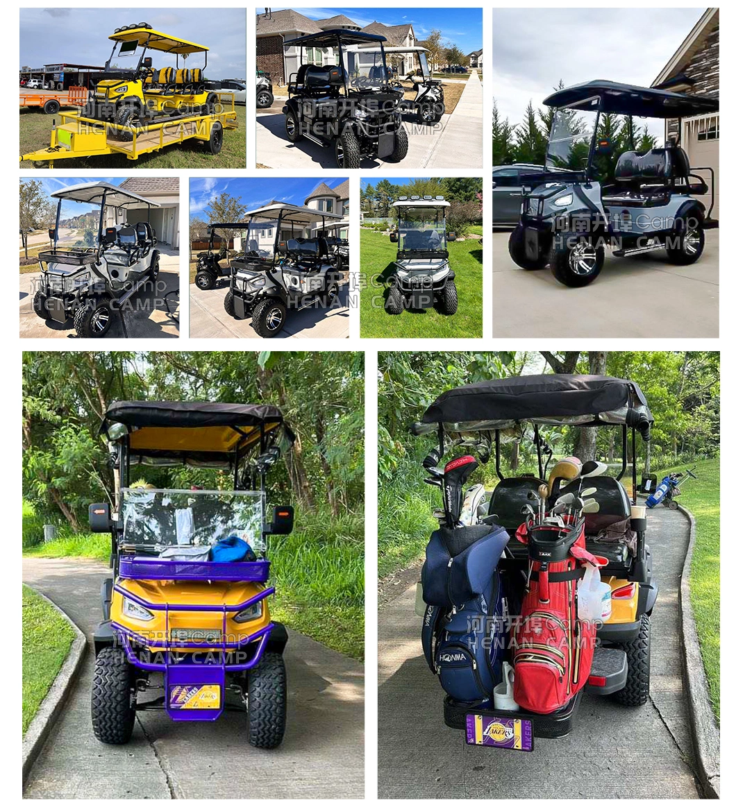 2024 Hot Sale 6 Person 72V Electric Lifted Golf Cart off Road Buggy with Lithium Battery