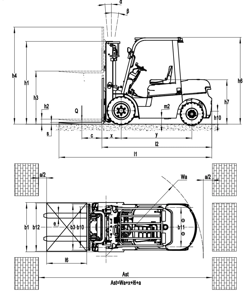 Construction Machinery 1t 2t 3 Ton Battery Diesel Electric Gasoline LPG Heli Forklift Price with Parts for Sale