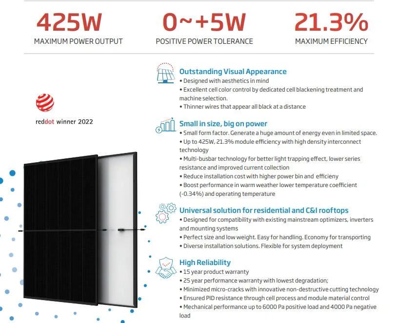 Ue Europe Warehouse Mono Solor Panel 400W 410W 400 Watt W 400watt Monocrystalline Full Black Solar Panels EU Stock