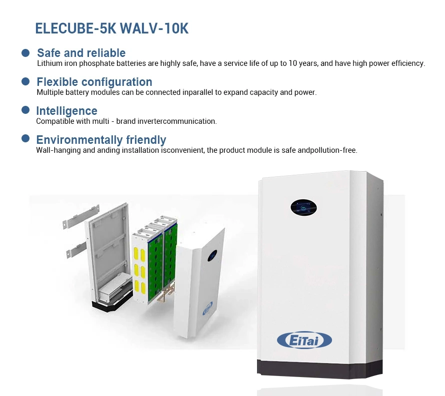 Built-in 16s 100A BMS Solar Energy 5kw 10kw Battery LiFePO4 51.2V 100ah